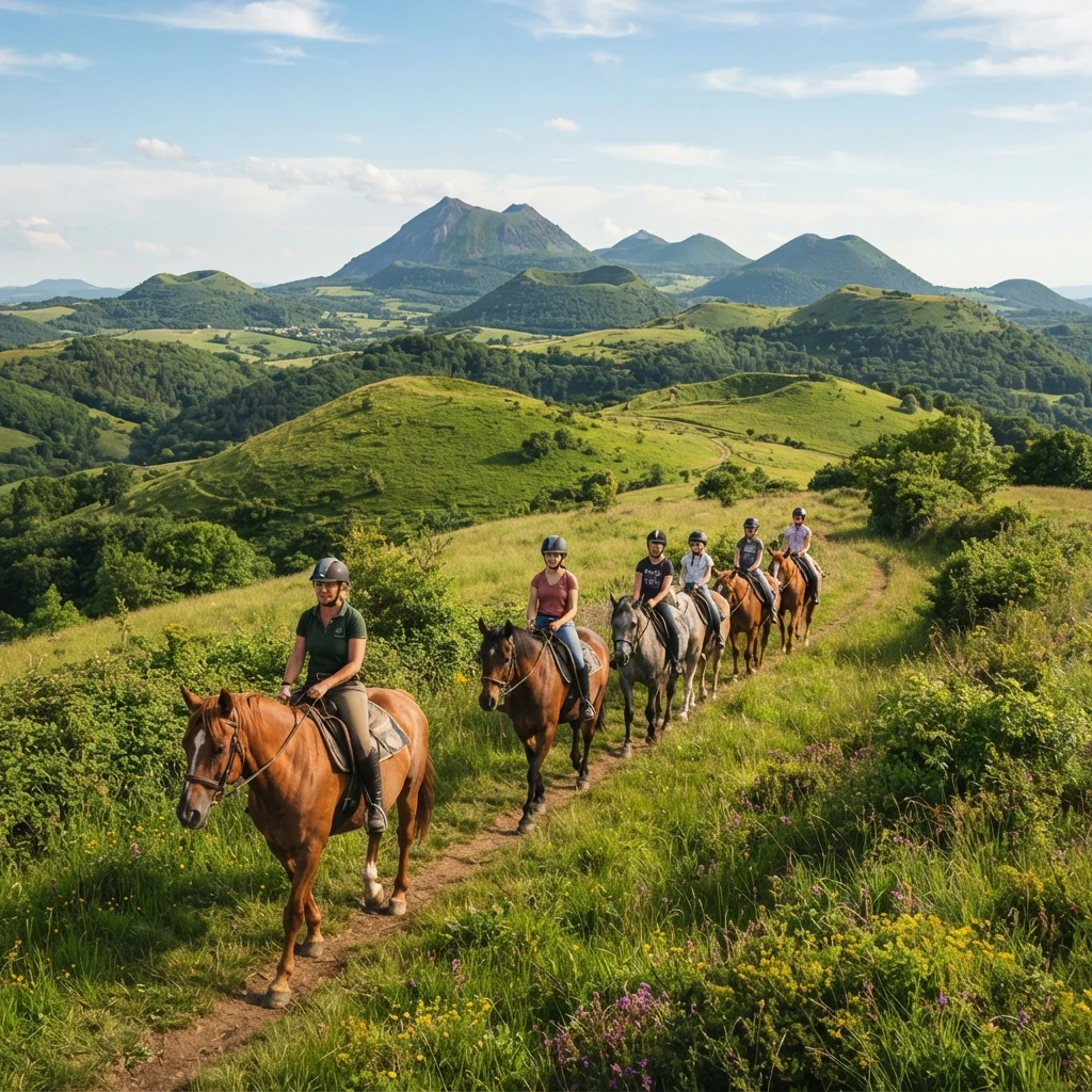 Balade à cheval dans les Volcans d'Auvergne, Allier