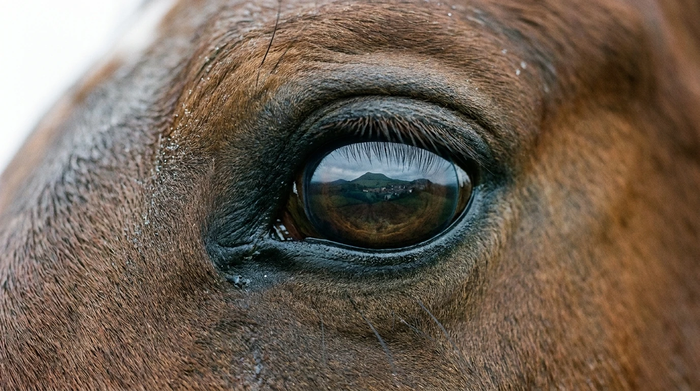 Un regard de cheval au Centre Equestre ECYLA, Chazemais